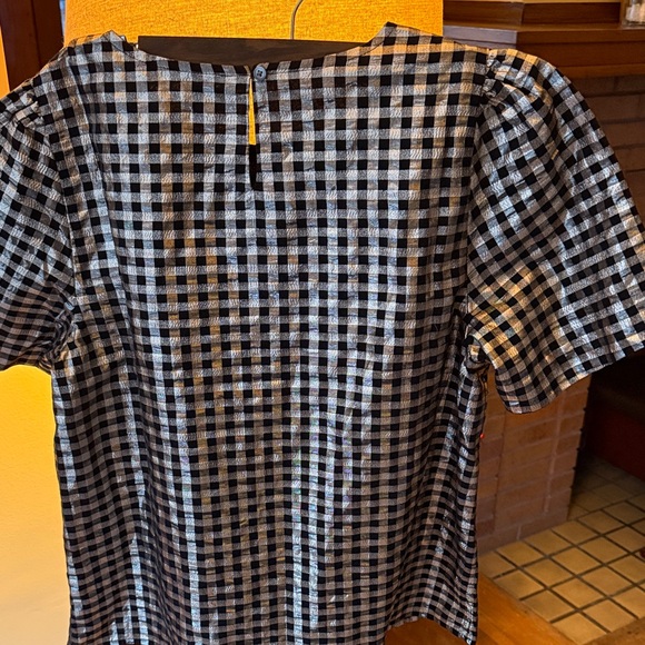 J. Crew Black & White Short-Sleeve Top - Picture 4 of 4